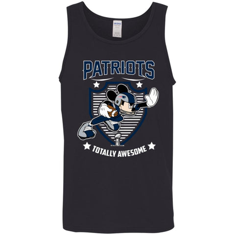 Nfl – New England Patriots Totally Awesome Mickey Mouse Super Bowl 2019 Football Men Cotton Tank Black / X-Small Men Cotton Tank - parenttees