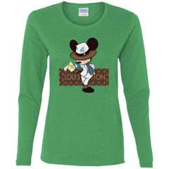 Louis Vuitton Mickey Dance Tshirt Women Long Sleeve Shirt Women Long Sleeve Shirt - parenttees