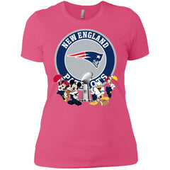 Nfl – New England Patriots Super Bowl 2019 Mickey Mouse Minnie Mouse Donald Duck Daisy Duck Football Women Cotton T-Shirt Women Cotton T-Shirt - parenttees