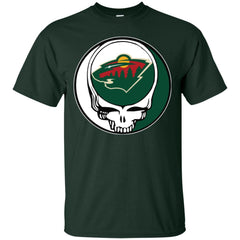 Minnesota Wild Grateful Dead Steal Your Face Hockey Nhl Shirts Men Cotton T-Shirt Men Cotton T-Shirt - parenttees