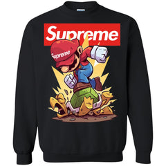 Supreme Mario Gaming T-shirt Crewneck Pullover Sweatshirt Crewneck Pullover Sweatshirt - parenttees