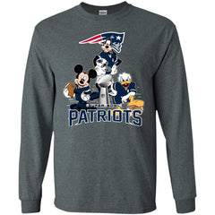 Nfl - New England Patriots Donald Duck Goofy Mickey Mouse Super Bowl 2019 Football Men Long Sleeve Shirt Men Long Sleeve Shirt - parenttees