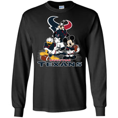 Mickey Mouse Houston Texans American Football Nfl Sports Shirt Men Long Sleeve Shirt Men Long Sleeve Shirt - parenttees