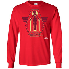 Captain Marvel Red Yellow Flight Powers Men Long Sleeve Shirt Men Long Sleeve Shirt - parenttees