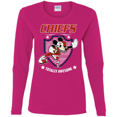 Nfl – Kansas City Chiefs Totally Awesome Mickey Mouse Super Bowl 2019 Football Women Long Sleeve Shirt Women Long Sleeve Shirt - parenttees