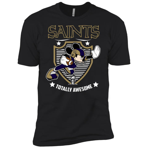 Nfl – New Orleans Saints Totally Awesome Mickey Mouse Super Bowl 2019 Football Men Short Sleeve T-Shirt Black / X-Small Men Short Sleeve T-Shirt - parenttees