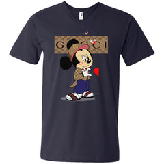 Couple Gucci Mickey Tshirt Valentine's Day Men V-Neck T-Shirt Men V-Neck T-Shirt - parenttees