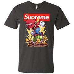 Supreme Mario Gaming T-shirt Men V-Neck T-Shirt Men V-Neck T-Shirt - parenttees