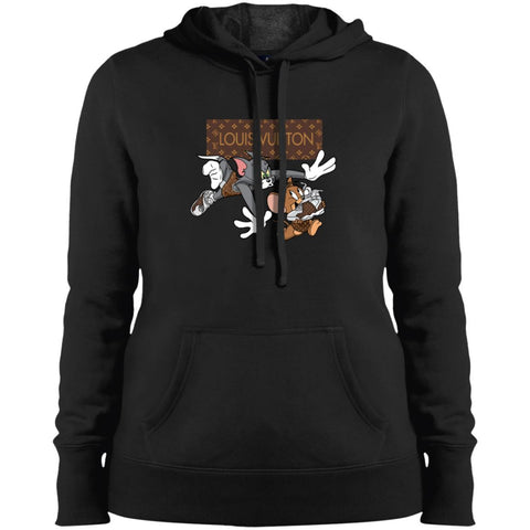 Louis Vuitton Cartoon Tom And Jerry T-shirt Women Hooded Sweatshirt Black / X-Small Women Hooded Sweatshirt - parenttees