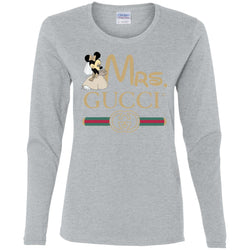 Mrs Minnie Gucci Couple Disney Shirt Valentine's Day T-shirt Women Long Sleeve Shirt