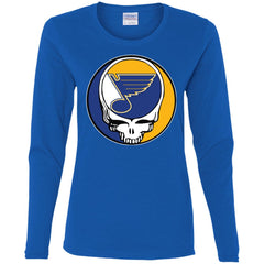 St Louis Blues Grateful Dead Steal Your Face Hockey Nhl Shirts Women Long Sleeve Shirt Women Long Sleeve Shirt - parenttees