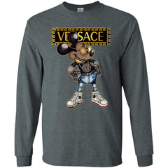 Versace Mickey Mouse Cartoon T-shirt Men Long Sleeve Shirt Men Long Sleeve Shirt - parenttees