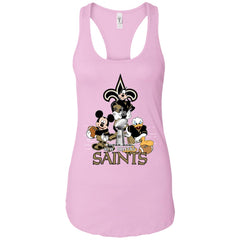 Nfl – New Orleans Saints Donald Duck Goofy Mickey Mouse Super Bowl 2019 Football Women Tank Top Women Tank Top - parenttees