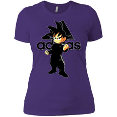 Goku Adidas Black T-shirt Women Cotton T-Shirt Women Cotton T-Shirt - parenttees