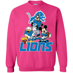 Mickey Mouse Detroit Lions American Football Nfl Sports Shirt Crewneck Pullover Sweatshirt Crewneck Pullover Sweatshirt - parenttees