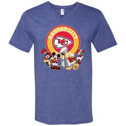 Nfl – Kansas City Chiefs Super Bowl 2019 Mickey Mouse Minnie Mouse Donald Duck Daisy Duck Football Men V-Neck T-Shirt