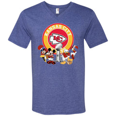 Nfl – Kansas City Chiefs Super Bowl 2019 Mickey Mouse Minnie Mouse Donald Duck Daisy Duck Football Men V-Neck T-Shirt Men V-Neck T-Shirt - parenttees