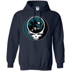 San Jose Sharks Grateful Dead Steal Your Face Hockey Nhl Shirts Pullover Hoodie Sweatshirt