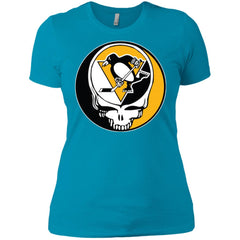 Pittsburgh Penguins Grateful Dead Steal Your Face Hockey Nhl Shirts Women Cotton T-Shirt Women Cotton T-Shirt - parenttees