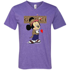 Couple Gucci Mickey Tshirt Valentine's Day Men V-Neck T-Shirt Men V-Neck T-Shirt - parenttees