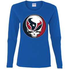 Houston Texans Grateful Dead Steal Your Face Football Nfl Shirts Women Long Sleeve Shirt Women Long Sleeve Shirt - parenttees