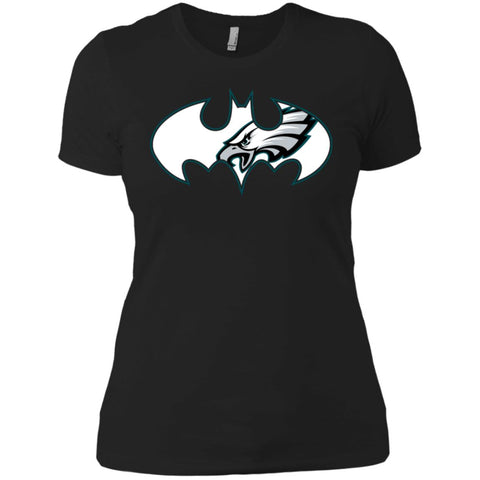 We Are The Philadelphia Eagles Batman Nfl Mashup Women Cotton T-Shirt Black / X-Small Women Cotton T-Shirt - parenttees