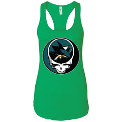 San Jose Sharks Grateful Dead Steal Your Face Hockey Nhl Shirts Women Tank Top