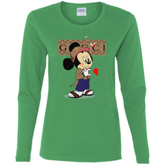 Couple Gucci Mickey Tshirt Valentine's Day Women Long Sleeve Shirt Women Long Sleeve Shirt - parenttees