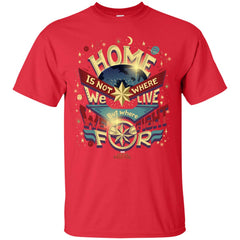 Captain Marvel Home Is What We Fight For Men Cotton T-Shirt Men Cotton T-Shirt - parenttees