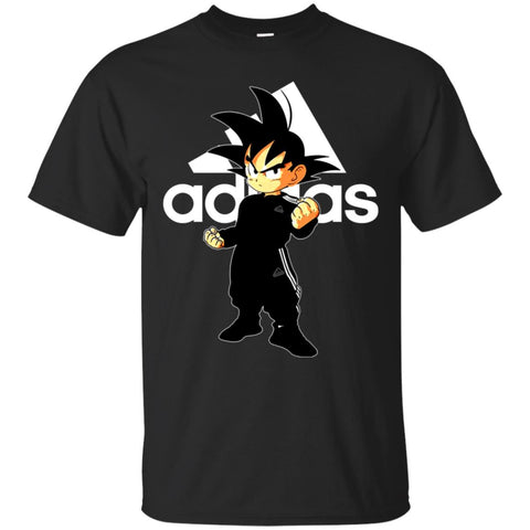 Goku Treding Adidas White T-shirt Men Cotton T-Shirt Black / S Men Cotton T-Shirt - parenttees