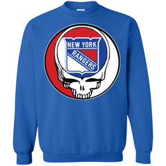 New York Rangers Grateful Dead Steal Your Face Hockey Nhl Shirts Crewneck Pullover Sweatshirt Crewneck Pullover Sweatshirt - parenttees