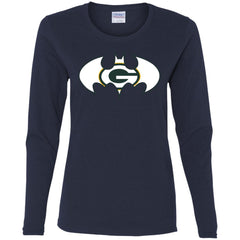 We Are The Green Bay Packers Batman Nfl Mashup Women Long Sleeve Shirt Women Long Sleeve Shirt - parenttees