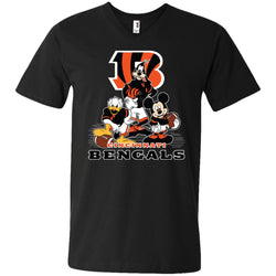 Mickey Mouse Cincinnati Bengals American Football Nfl Sports Shirt Men V-Neck T-Shirt