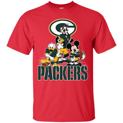 Mickey Mouse Green Bay Packer American Football Nfl Sports Shirt Men Cotton T-Shirt