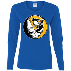 Pittsburgh Penguins Grateful Dead Steal Your Face Hockey Nhl Shirts Women Long Sleeve Shirt Women Long Sleeve Shirt - parenttees