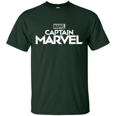 Marvel Captain Marvel Movie Logo White Men Cotton T-Shirt Men Cotton T-Shirt - parenttees