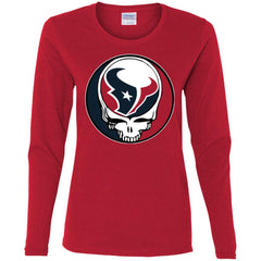 Houston Texans Grateful Dead Steal Your Face Football Nfl Shirts Women Long Sleeve Shirt Women Long Sleeve Shirt - parenttees