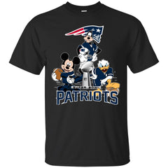 Nfl - New England Patriots Donald Duck Goofy Mickey Mouse Super Bowl 2019 Football Men Cotton T-Shirt Men Cotton T-Shirt - parenttees