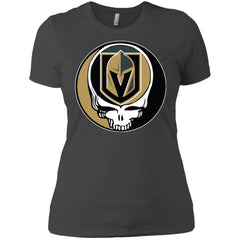 Vegas Golden Knights Grateful Dead Steal Your Face Hockey Nhl Shirts Women Cotton T-Shirt Women Cotton T-Shirt - parenttees