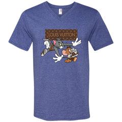Louis Vuitton Cartoon Tom And Jerry T-shirt Men V-Neck T-Shirt Men V-Neck T-Shirt - parenttees