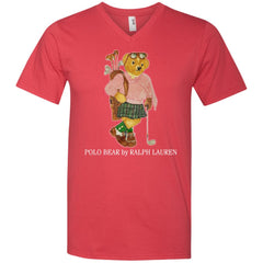 Polo Bear Ralph Lauren T-shirt Men V-Neck T-Shirt Men V-Neck T-Shirt - parenttees