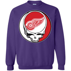 Detroit Red Wings Grateful Dead Steal Your Face Hockey Nhl Shirts Crewneck Pullover Sweatshirt Crewneck Pullover Sweatshirt - parenttees