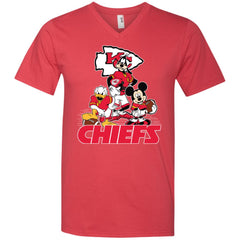 Mickey Mouse Kansas City Chiefs American Football Nfl Sports Shirt Men V-Neck T-Shirt Men V-Neck T-Shirt - parenttees