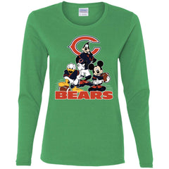 Mickey Mouse Chicago Bears American Football Nfl Sports Shirt Women Long Sleeve Shirt Women Long Sleeve Shirt - parenttees