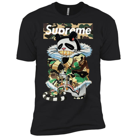 Supreme Panda Kung Fu T-shirt Men Short Sleeve T-Shirt Black / X-Small Men Short Sleeve T-Shirt - parenttees