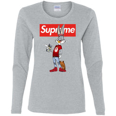 Supreme Rabbit Money Women Long Sleeve Shirt Women Long Sleeve Shirt - parenttees