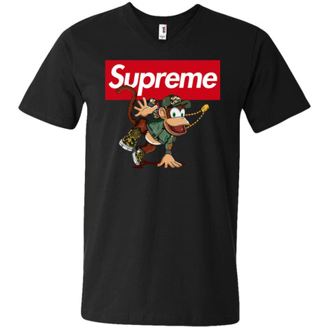 Supreme Monkey T-shirt Men V-Neck T-Shirt Black / S Men V-Neck T-Shirt - parenttees