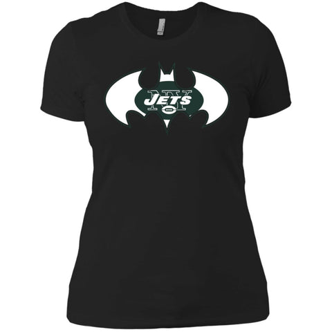 We Are The New York Jets Batman Nfl Mashup Women Cotton T-Shirt Black / X-Small Women Cotton T-Shirt - parenttees