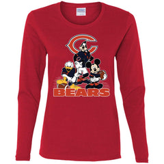 Mickey Mouse Chicago Bears American Football Nfl Sports Shirt Women Long Sleeve Shirt Women Long Sleeve Shirt - parenttees