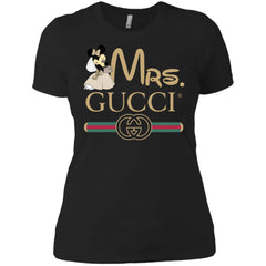 Mrs Minnie Gucci Couple Disney Shirt Valentine's Day T-shirt Women Cotton T-Shirt Women Cotton T-Shirt - parenttees